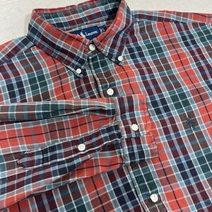 Ralph Lauren Blake Flannel Shirt Mens Large Plaid Button Down Colorful Pony Logo